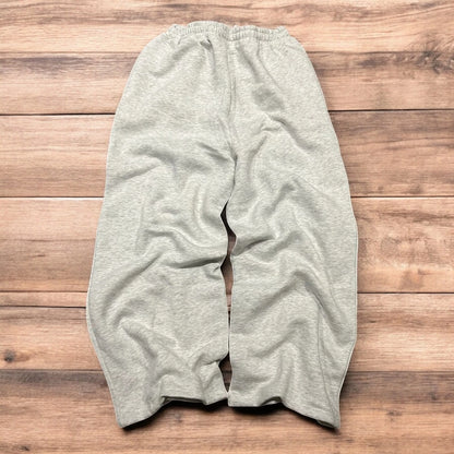 Incredible super baggy wide leg Korean joggers in marl grey.