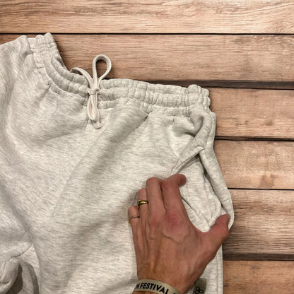 Incredible super baggy wide leg Korean joggers in marl grey.