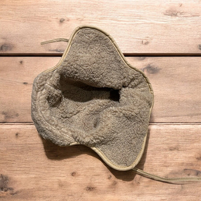 Insane Russian Trapper Korean padded fluffy hat cap in khaki/brown. One size.